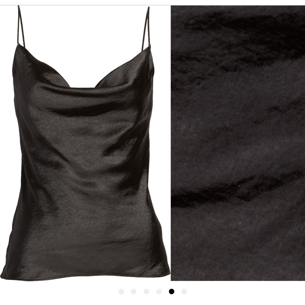 Black silk tank top